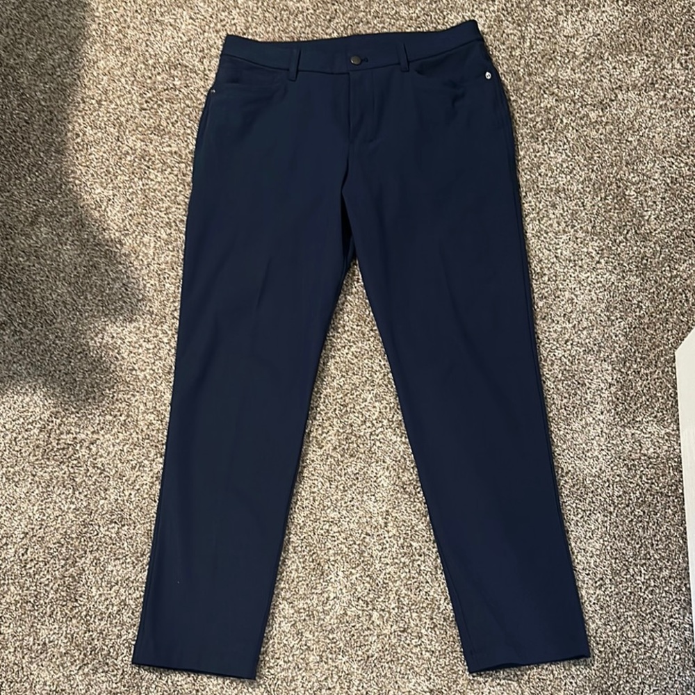 Lululemon ABC Classic-Fit 5 Pocket Pant- Navy. 32 Waist, 32 Length